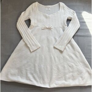 Abercrombie Kids Girls Longsleeve Babydoll Mini Sweater Dress Size 7/8 Y2K Soft